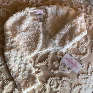 Bonnie Jean Ivory Fur Jacket NWT size 5